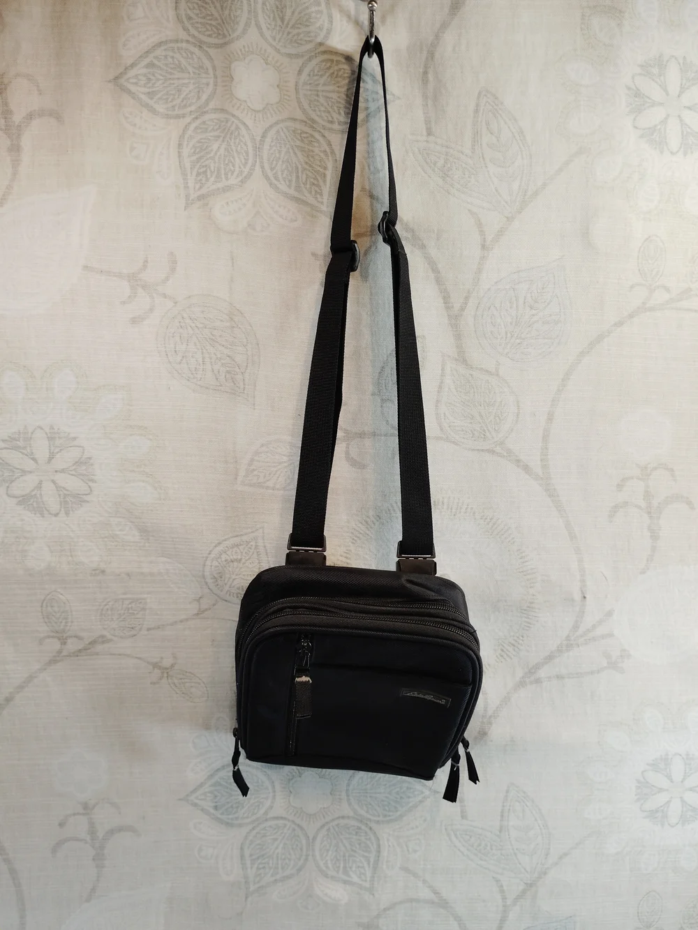 Eddie Bauer Black Compact Messenger Crossbody Bag